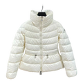Moncler Drawstring-Waist Stand-Collar Puffer Jacket – Ivory