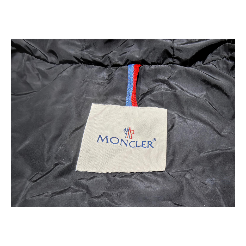 Moncler Four-Pocket Belted Fur-Trim Puffer Jacket – Black