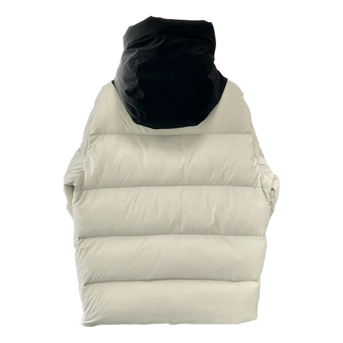 Moncler Contrast-Hood Color-Block Puffer Jacket