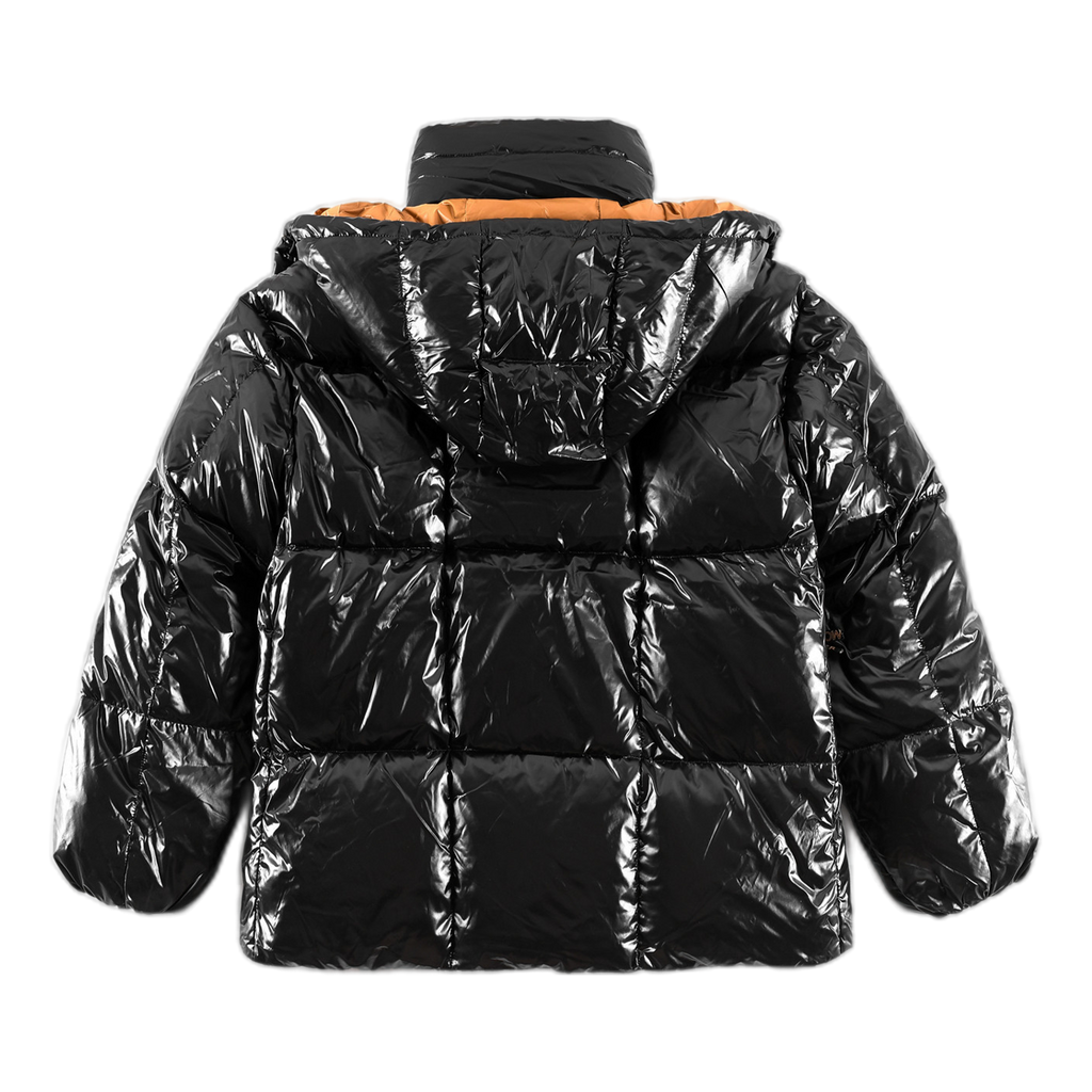 Moncler Copper-Lined Glossy Short Puffer Jacket – Black