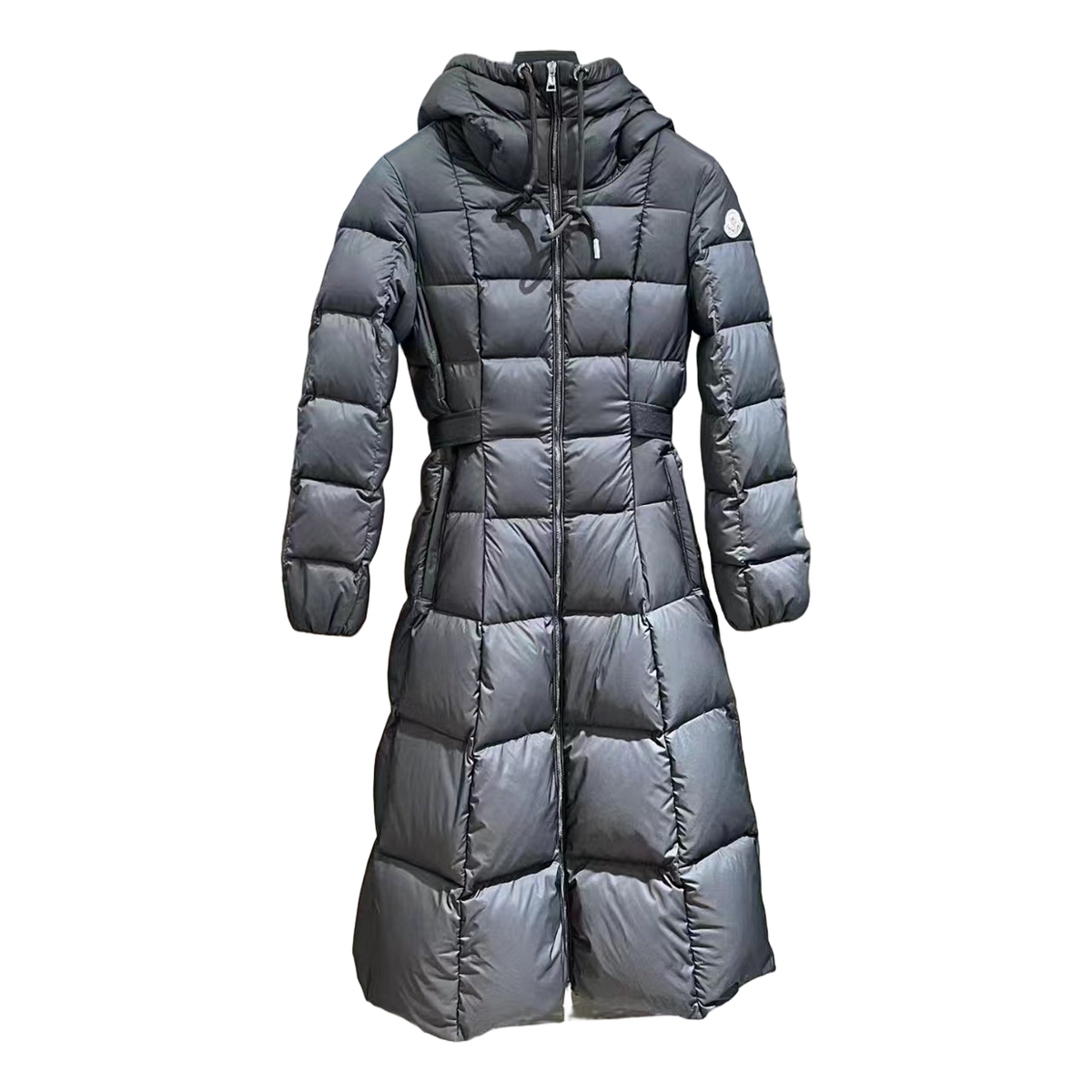 Moncler Faucon Hooded Long Puffer Coat – Black