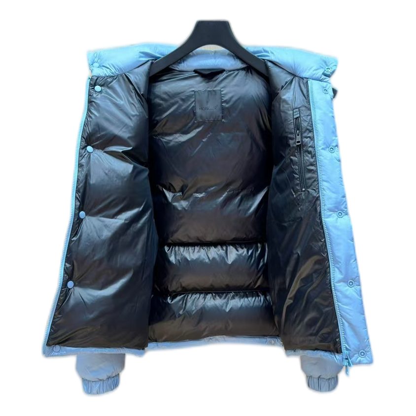 Moncler Oversized Chest-Badge Hooded Puffer Jacket