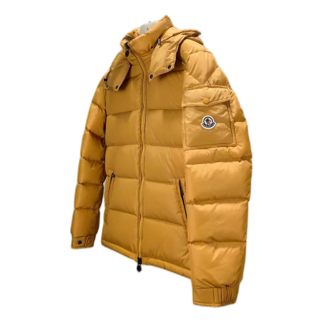 Moncler Maya Hooded Puffer Jacket – Yellow
