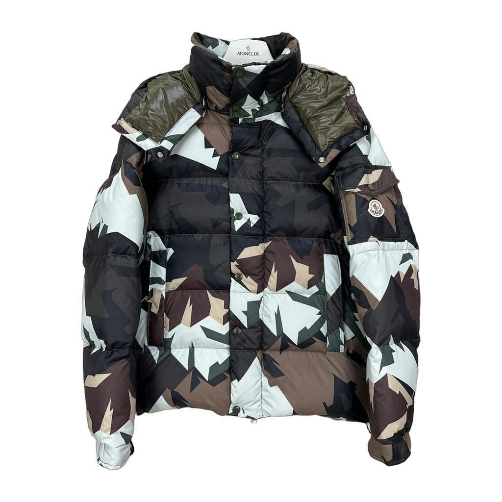 Moncler Mosa Camouflage Hooded Puffer Jacket