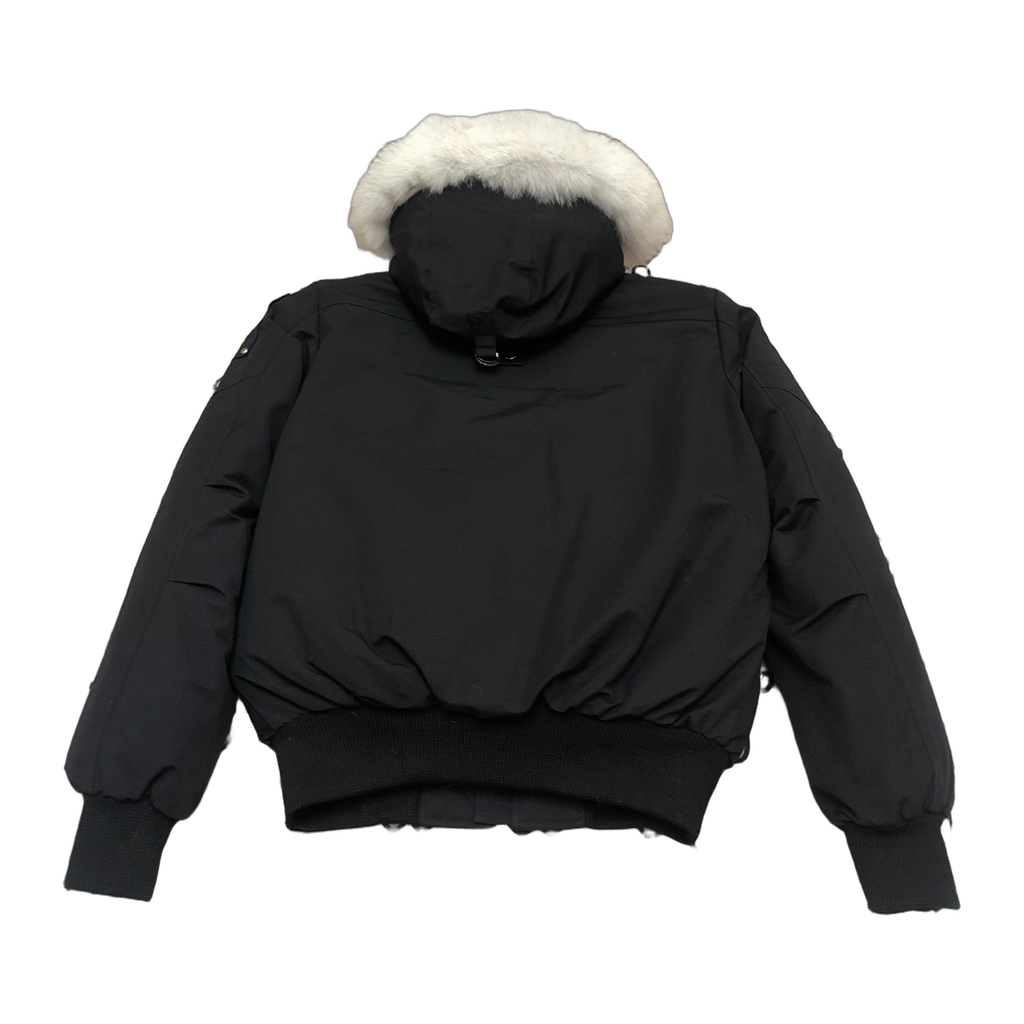 Moose Knuckles Men's Original Ballistic Shearling-Trim Bomber Jacket – Black