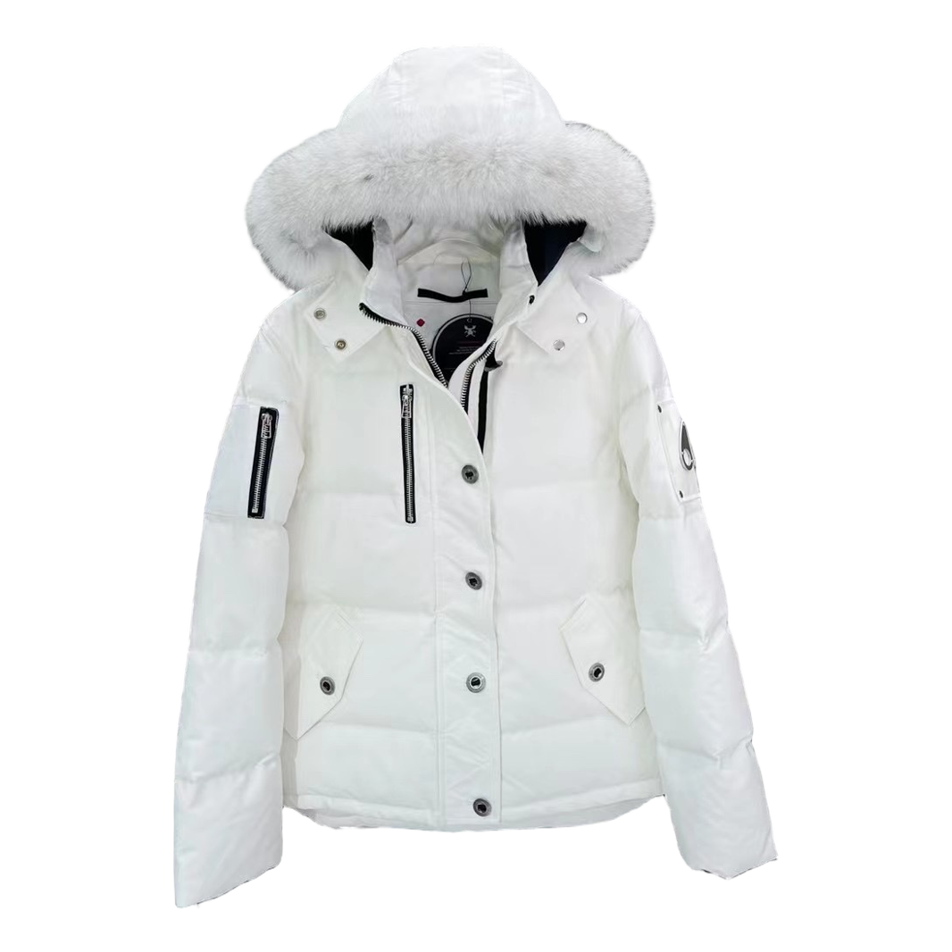 Moose Knuckles Chest-Zip Fur-Trim Hooded Puffer Jacket