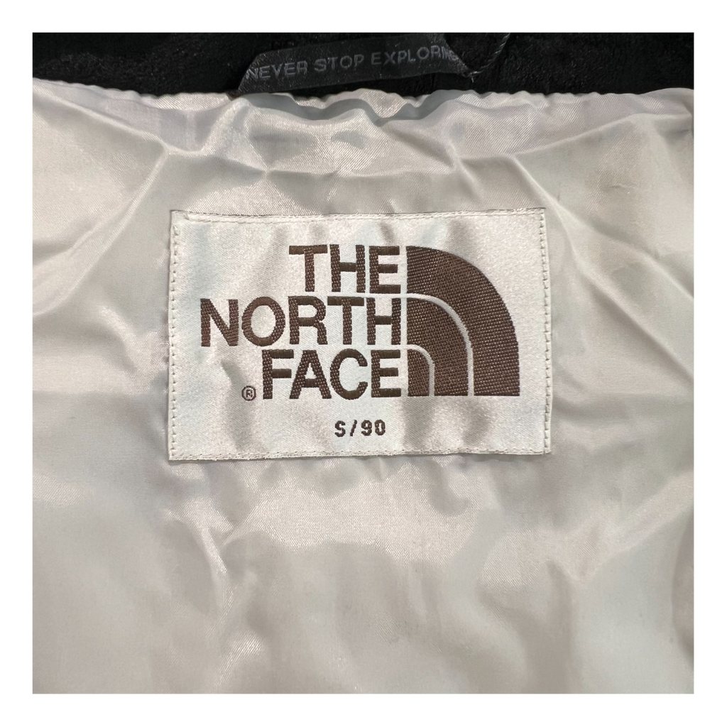 The North Face Color-Block Hooded Long Puffer Coat – Grey
