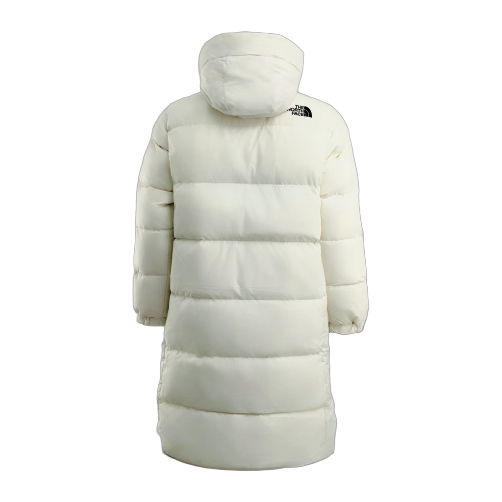 The North Face Color-Block Long Down Coat – White