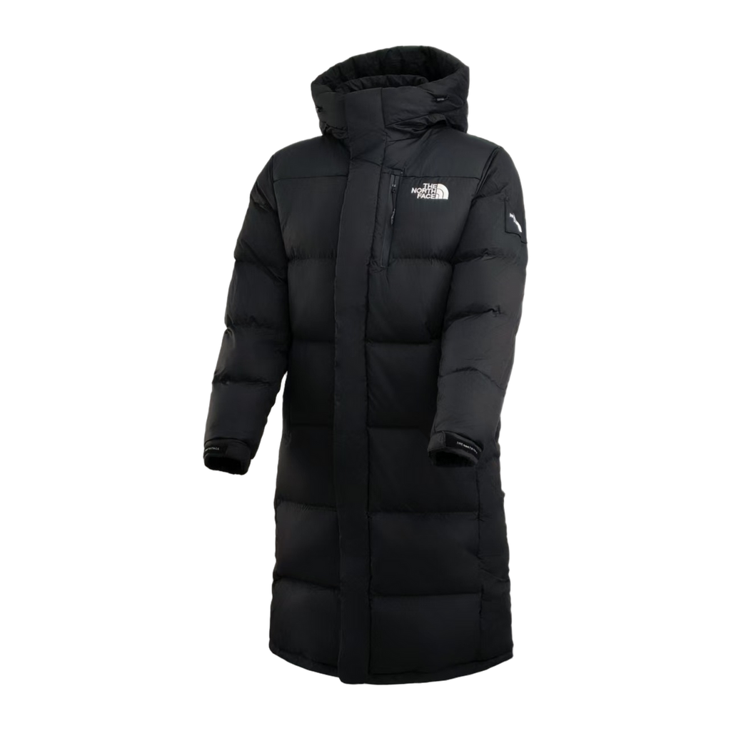 The North Face Color-Block Long Down Coat – Black