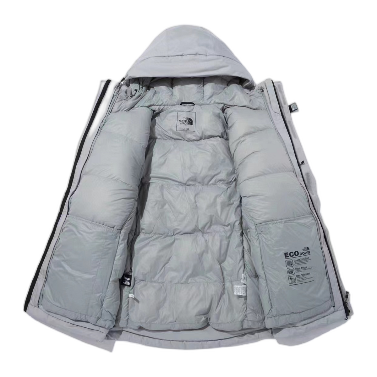 The North Face Himalayan Down Parka – Grey & White