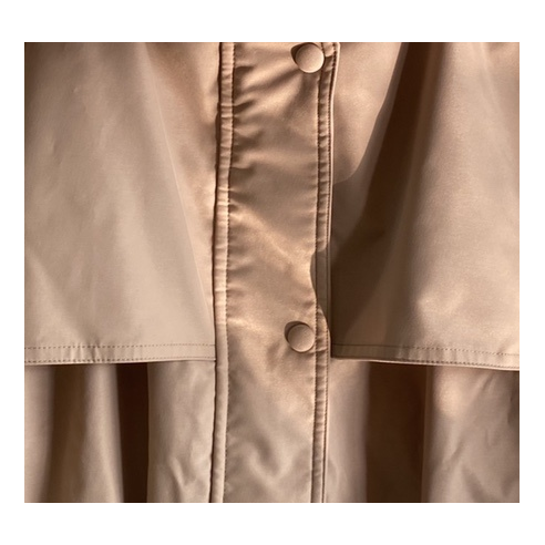 Prada Belted Fur-Trim Hooded Coat – Blush Beige