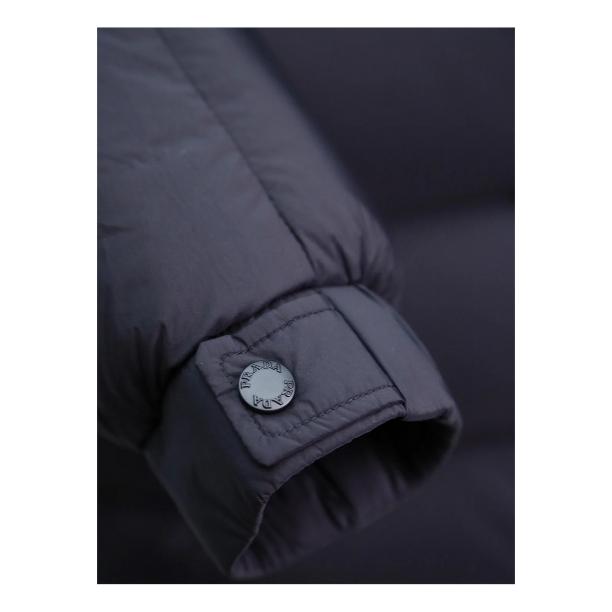 Prada Hooded Puffer Jacket with Sleeve Pouch